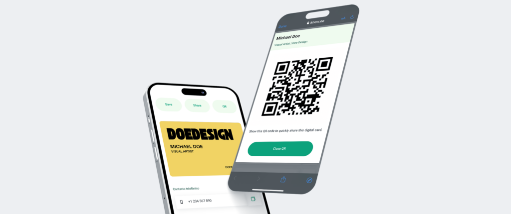 Digital Business Cards with QR Code