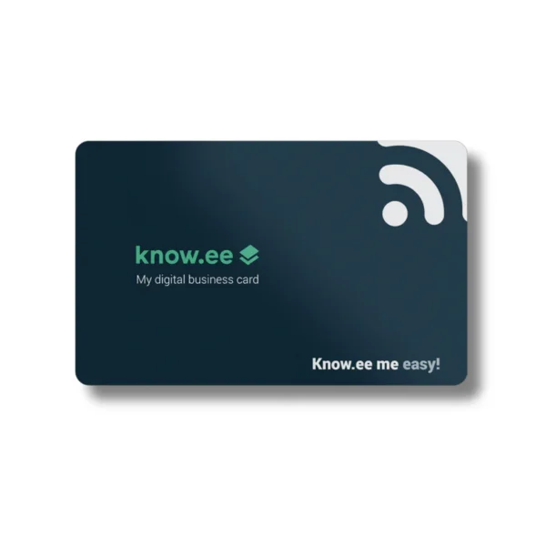 Tarjeta de visita bioPVC NFC Knowee + tarjeta digital gratis para siempre | Compatible universal | Sin app