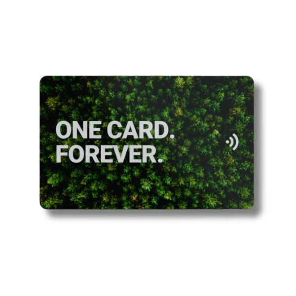 NFC bioPVC Business Card + QR Code | "Forest" | Share Your Digital Card Instantly | Compatible with iOS & Android | No App Required