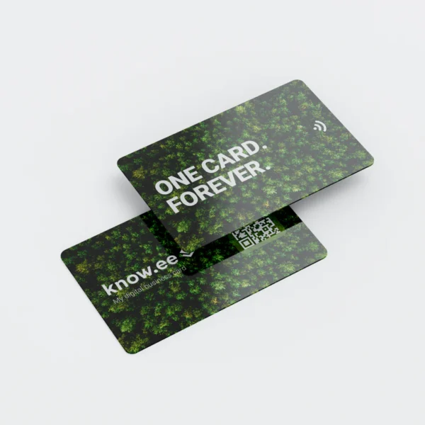 NFC bioPVC Business Card + QR Code | "Forest" | Share Your Digital Card Instantly | Compatible with iOS & Android | No App Required - Image 2