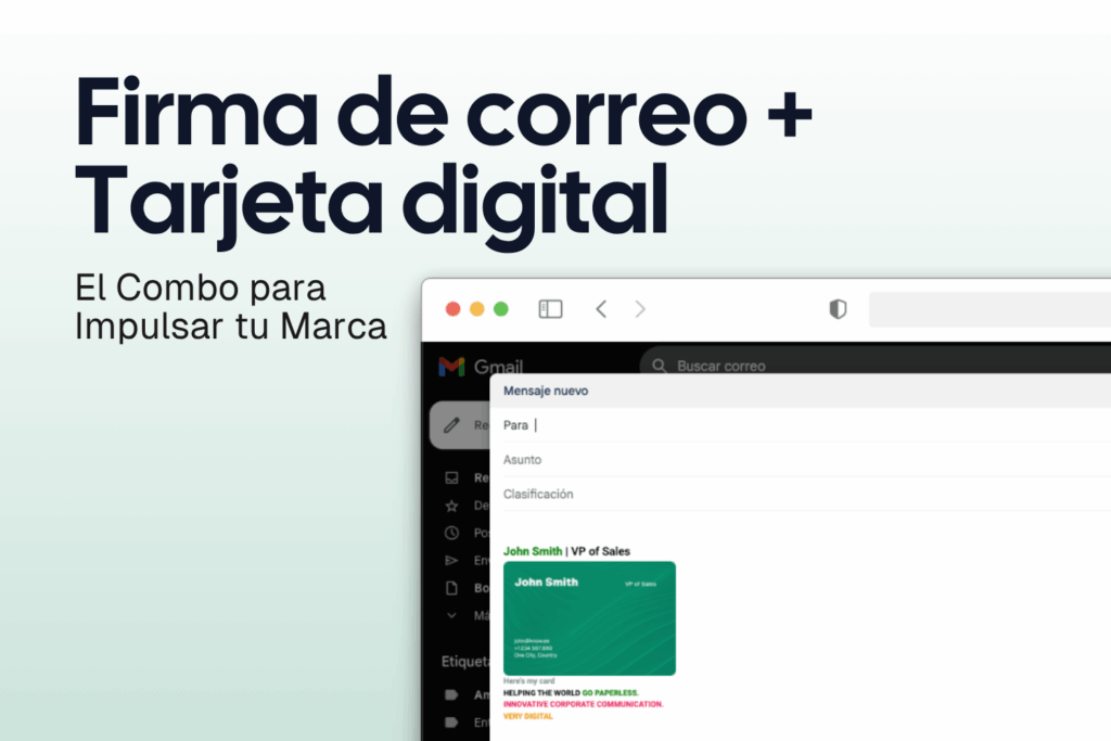 Firma de correo y tarjeta de visita digital
