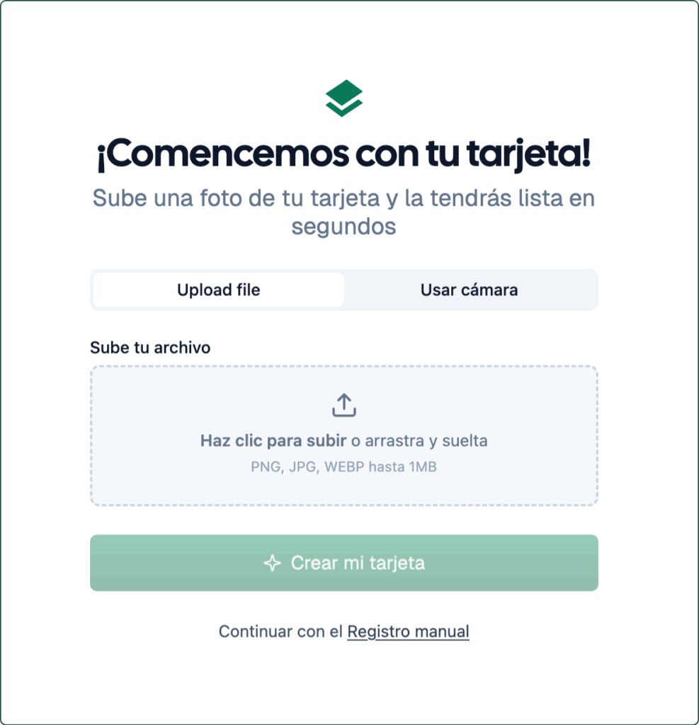 Sube una imagen o toma una foto