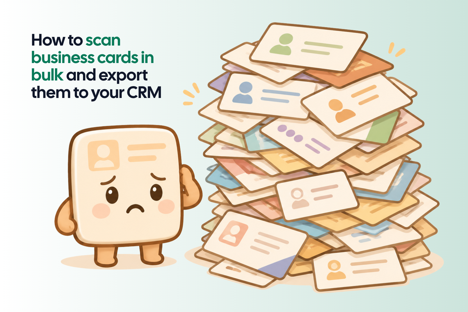 How to scan business cards in bulk and export them to your CRM
