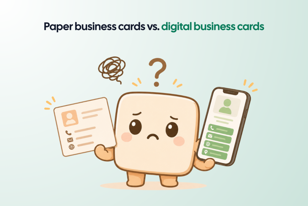 Paper business cards vs. digital business cards