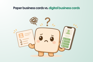 Paper business cards vs. digital business cards