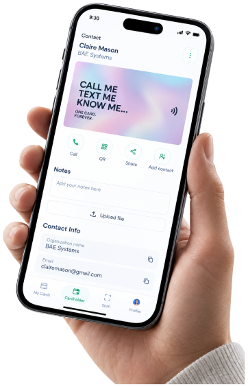 Tarjeta de visita digital gratis en el movil