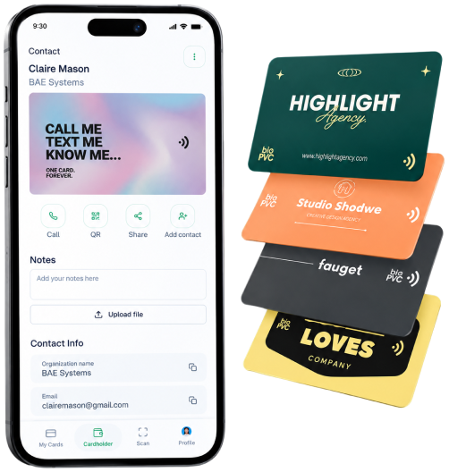 Plan Pro: tarjeta digital y tarjetas NFC personalizadas