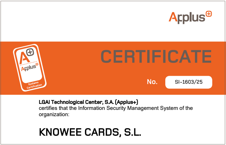 Certificado Applus ISO 27001