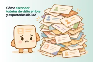 Cómo escanear tarjetas de visita en lote y exportarlas al CRM