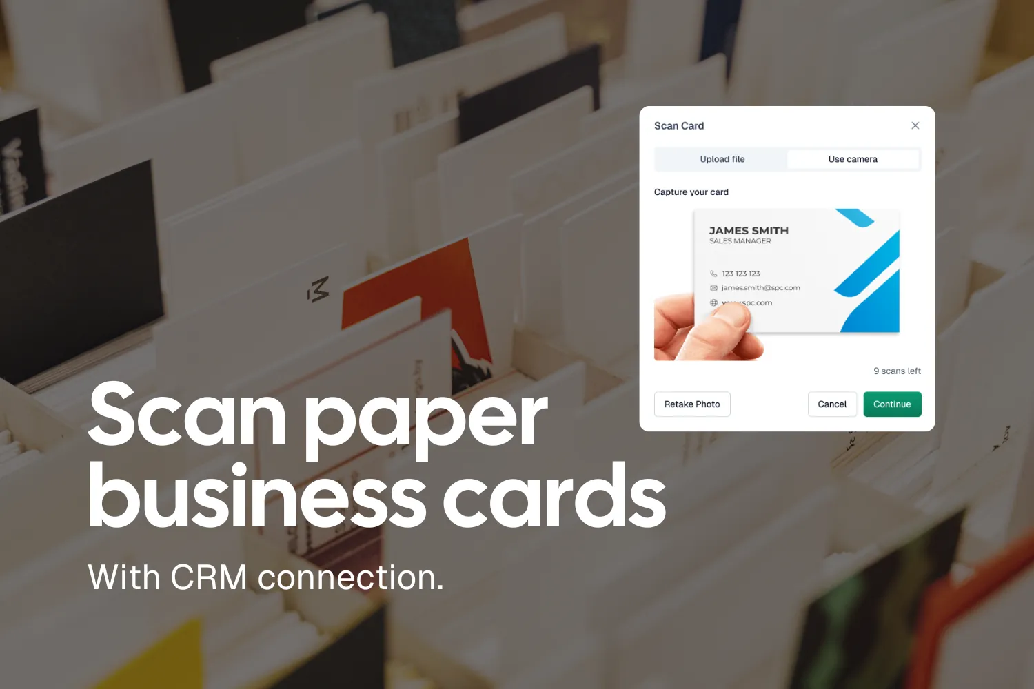 Scan paper cards