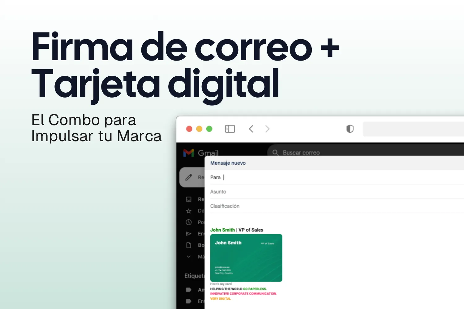 Firma de correo y tarjeta de visita digital