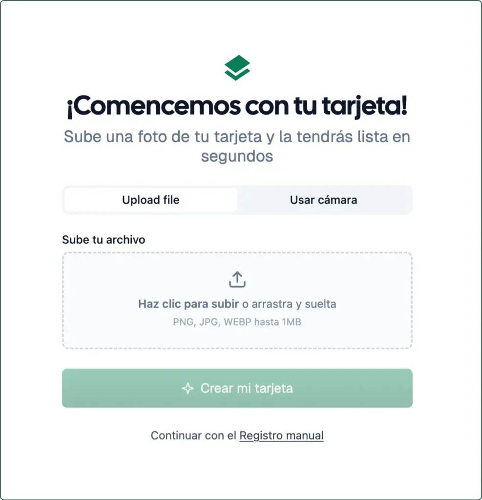 Sube una imagen o toma una foto